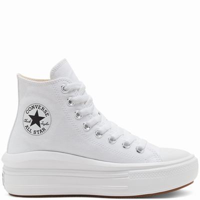 Converse Chuck Taylor All Star Move - Miesten Saappaat - Valkoinen/Beige Valkoinen